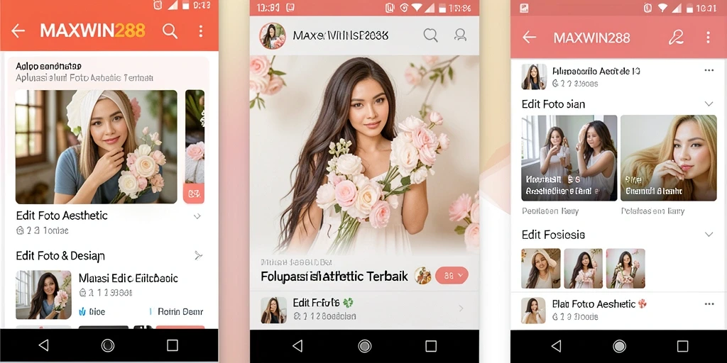 Tampilan antarmuka MAXWIN288 dengan fitur Edit Foto Aesthetic yang menarik.