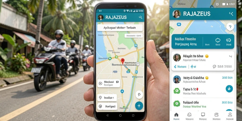 Antarmuka pengguna RAJAZEUS untuk Navigasi Motor yang intuitif.