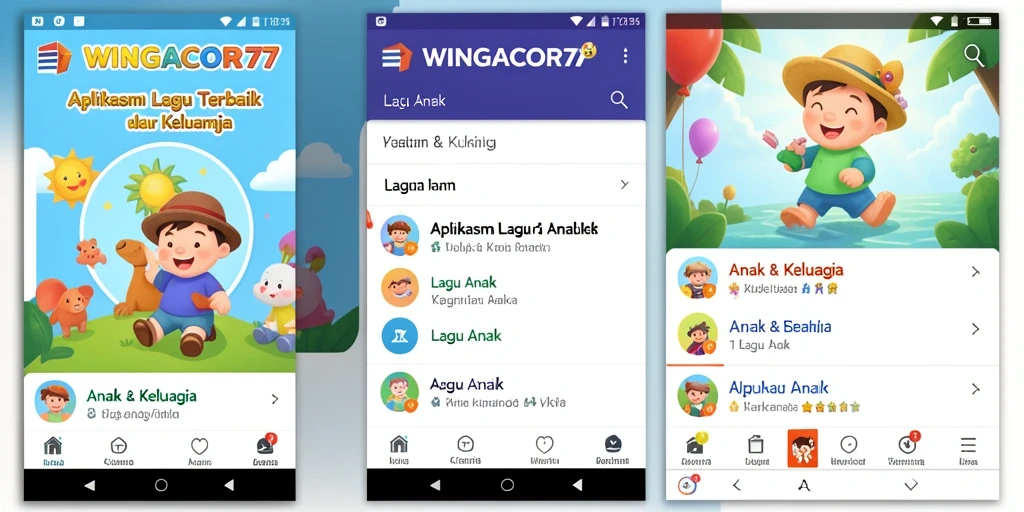 Antarmuka WINGACOR77 yang ceria dan ramah anak.