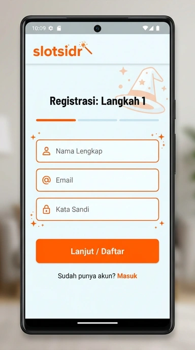 Tampilan halaman daftar slotsidr